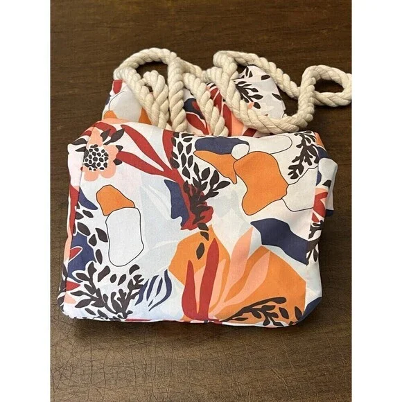 Maaji Drawstring Thick Rope Backpack Drawrope Bucket Bag Multicolor Floral - Picture 4 of 10